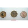 Group of 3 wood advertising nickels