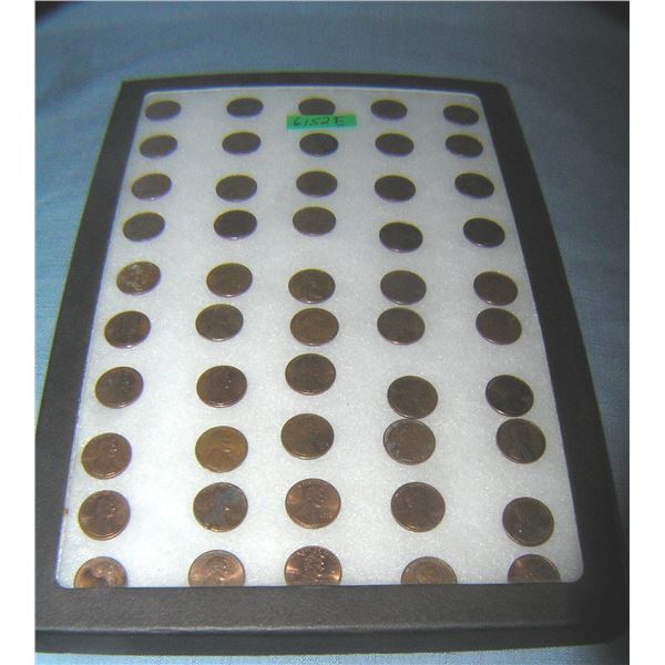 Group of Lincoln copper pennies