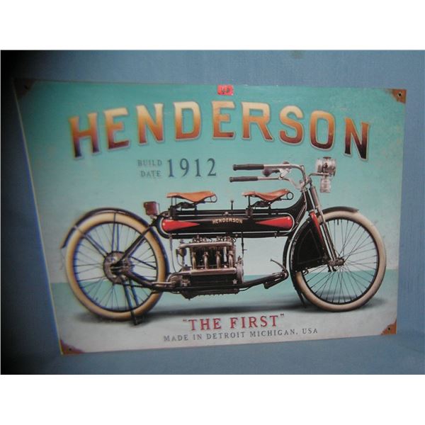 Henderson Motorcycles retro style advertising sign