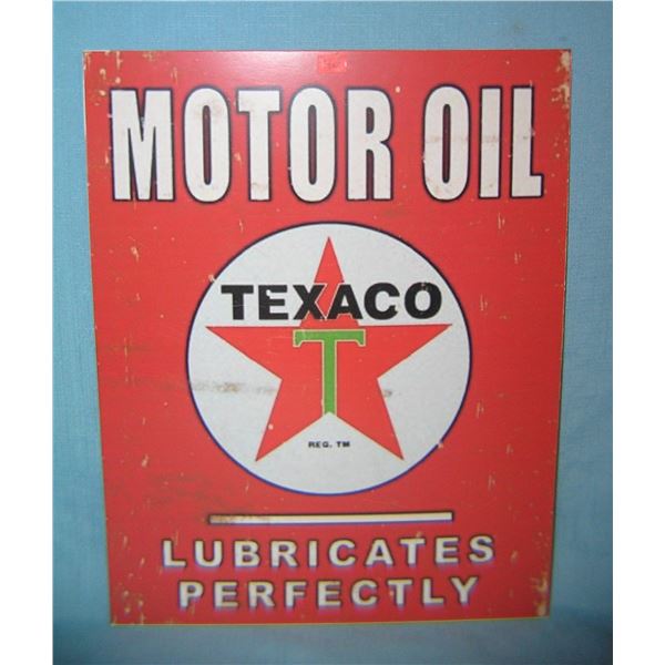 Texaco Motor Oil retro style advertising sign