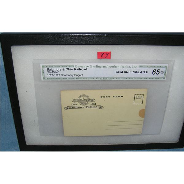 Baltimore and Ohio railroad advertising post card