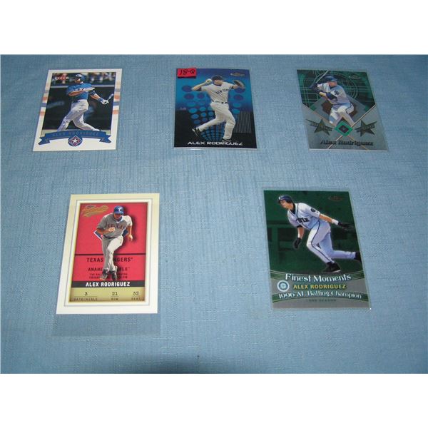 Collection of Alex Rodriguez all star baseball cards