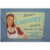 Image 1 : Mom's laundry service 12 by 16 inches retro style sign
