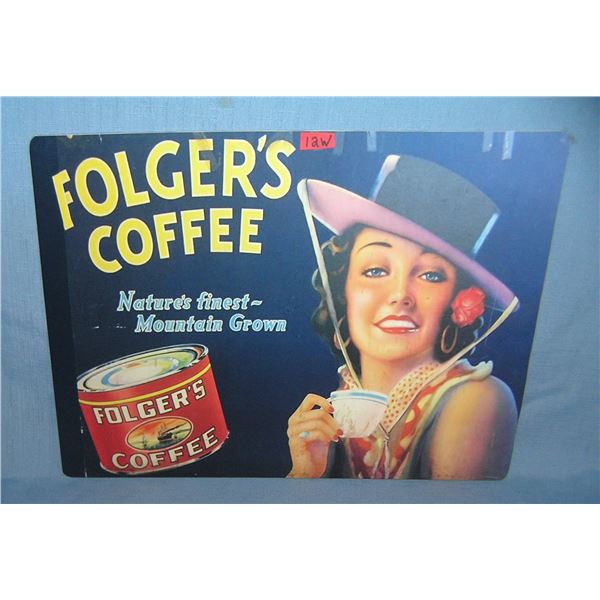 Folger's Coffee retro style advertising sign