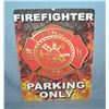 Image 1 : Fire Fighter Parking Only retro style advertising sign
