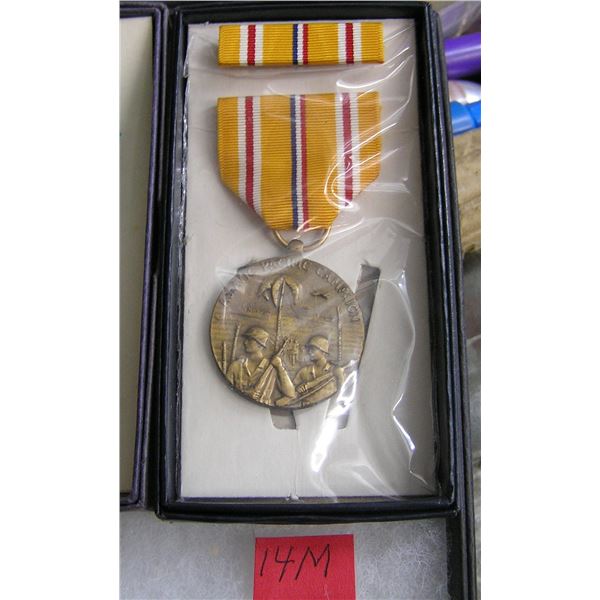 Atlantic and Pacific campaign medal, ribbon and bar
