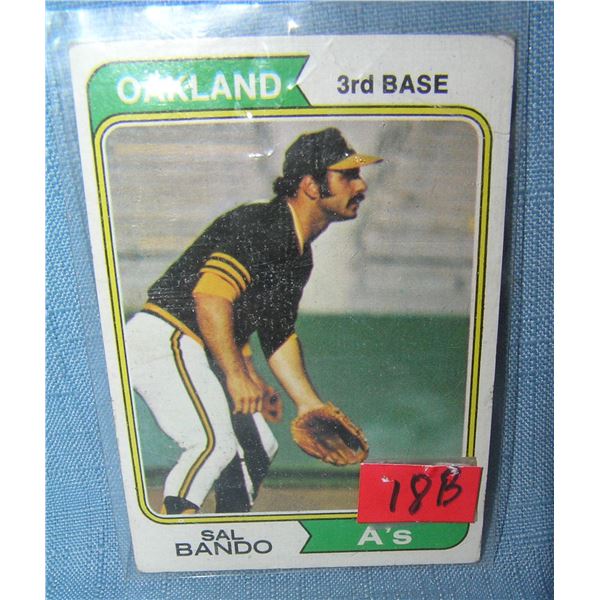 Vintage Sal Bando all star Baseball card