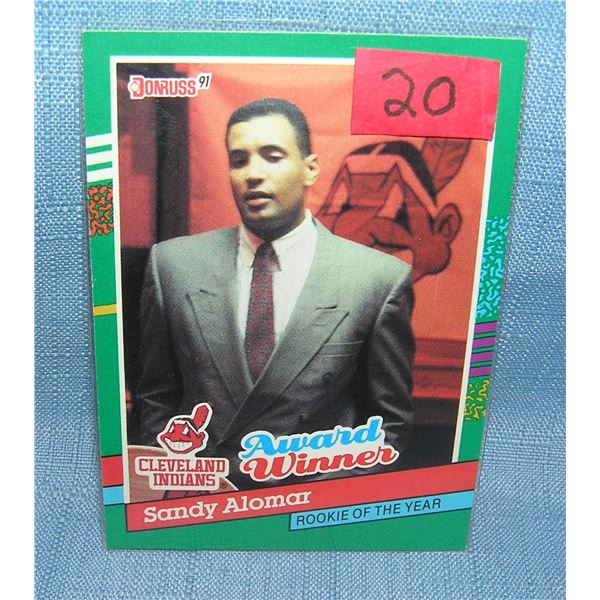 Sandy Alomar Jr. rookie baseball card