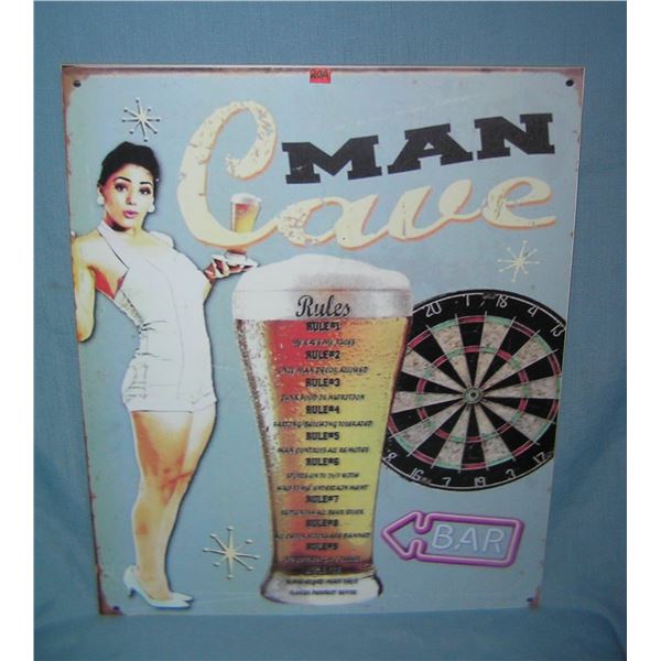 Antique style retro quality Man Cave advertising sign