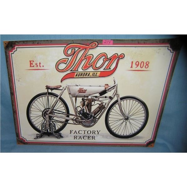 Thor Motorcycles retro style advertising sign