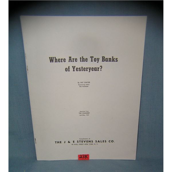 Where are the Toy Banks of Yesteryear? bank booklet