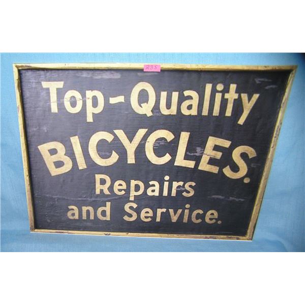 Top quality bicycles repairs & service retro style sign