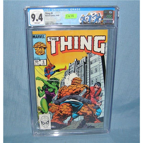 The Thing number 5 comic book 1983 graded 9.4