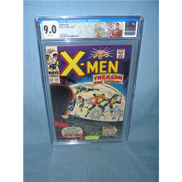 Marvel Xmen number 37 comic book graded 9.0