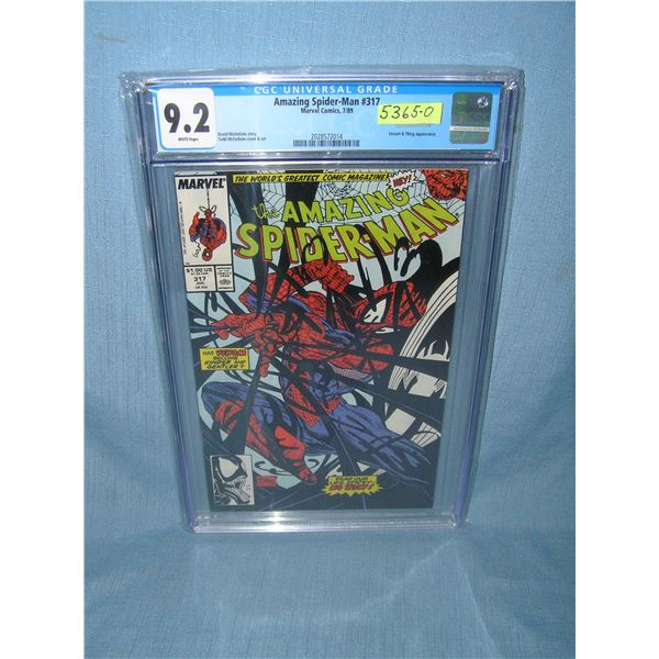 Marvel Amazing Spiderman comic book number 317 Todd McFarlane cover and art graded 9.2