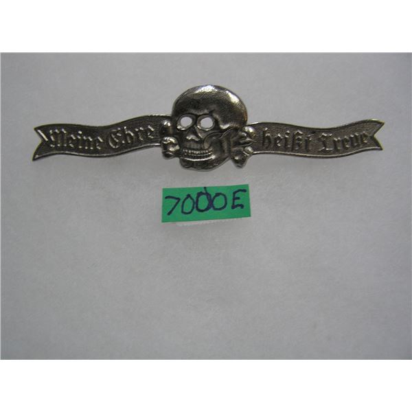 German SS dining jacket skull bar badge  WWII style
