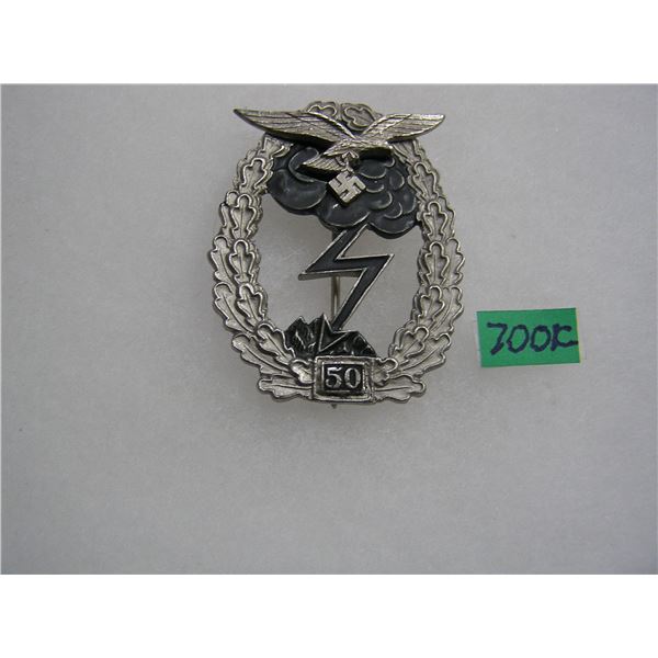 German ground combat badge 50 actions WWII style