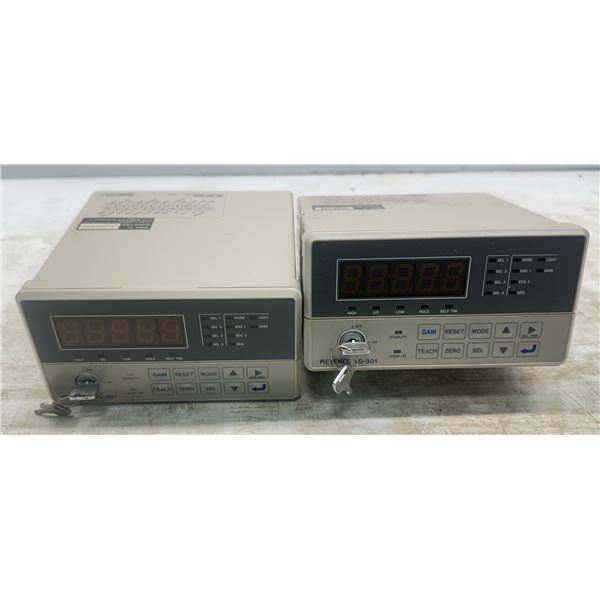 (2) Keyence #VG-300 Micrometer Controllers