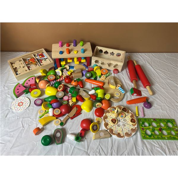 Wooden blocks and toys