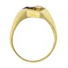 Image 8 : 14k Yellow Gold Custom Fan Cut Bezel Citrine & Amethyst Polished Two Stone Ring