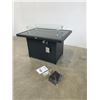 Image 8 : BRAND NEW PATIO FIRE PIT, TEMPERED GLASS TOP COMPLETE WITH COVER, WIND GUARD, ROCKS, AND NATURAL GAS