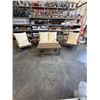 Image 2 : BRAND NEW 6PC ADIRONDACK STYLE PATIO SET, INCLUDES BEIGE AND DARK GREY CUSHION COVERS, 2 CHAIRS, LOV
