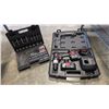 Image 1 : CRAFTSMAN CORDLESS DRILL WITH BATTERY AND CHARGER IN CASE, WORKING AND CRAFTSMAN SOCKET SET, COMPLET