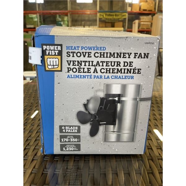 HEAT POWERED STOVE CHIMNEY FAN
