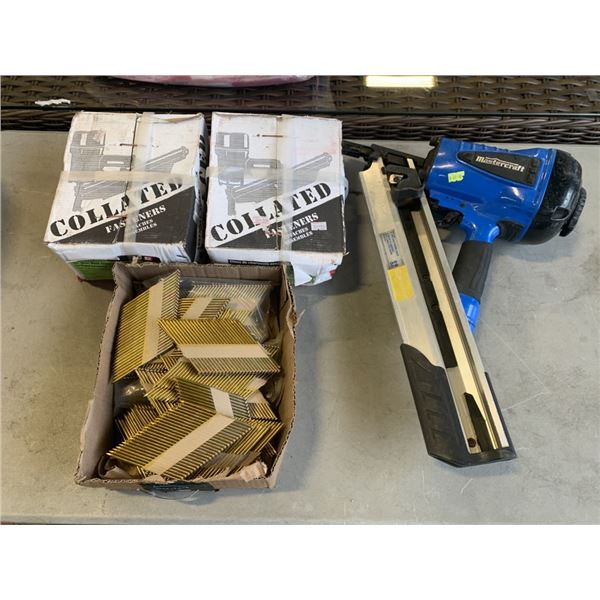 MASTERCRAFT FRAMING NAILER, WORKING WITH 3 BOXES OF NAILS