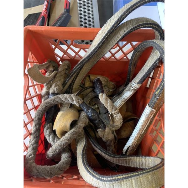 BOX OF TOW ROPES