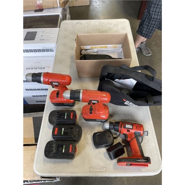 BLACK AND DECKER POWER TOOLS WITH BATTERIES