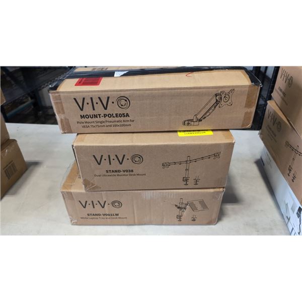 VIVO DUAL MONITOR DESK MOUNT, LAPTOP MOUNT, AND SINGLE MONITOR ADJUSTABLE MOUNT