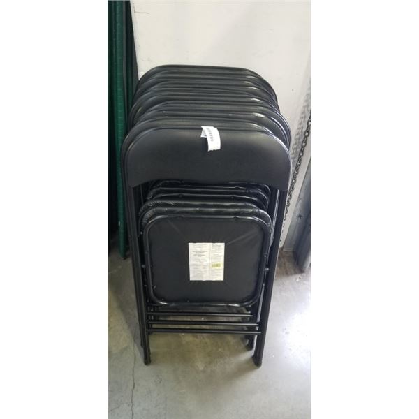 LOT OF 10 BLACK FOLDING CHAIRS