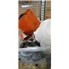 Image 2 : CONTAINER OF ASSORTED AUTOMOTIVE CLEANERS, AND TOTE OF EMERGENCY LIGHTS, AUTOMOTIVE LIGHTS AND WIRIN