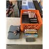 Image 1 : BOX OF DVD'S AND DVD PLAYER WITH REMOTE
