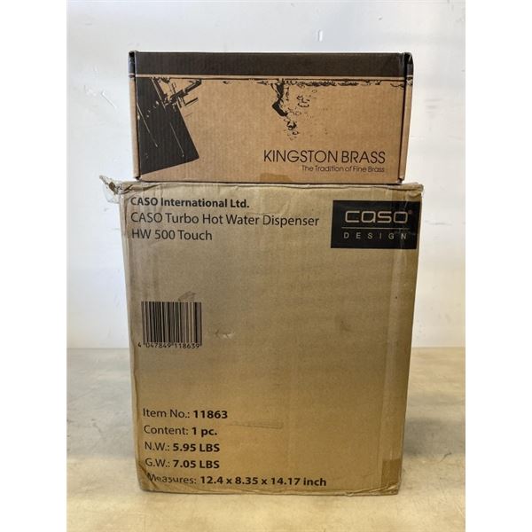 CASO TURBO HOT WATER DISPENSER AND KINGSTON COLLECTION KITCHEN FAUCET