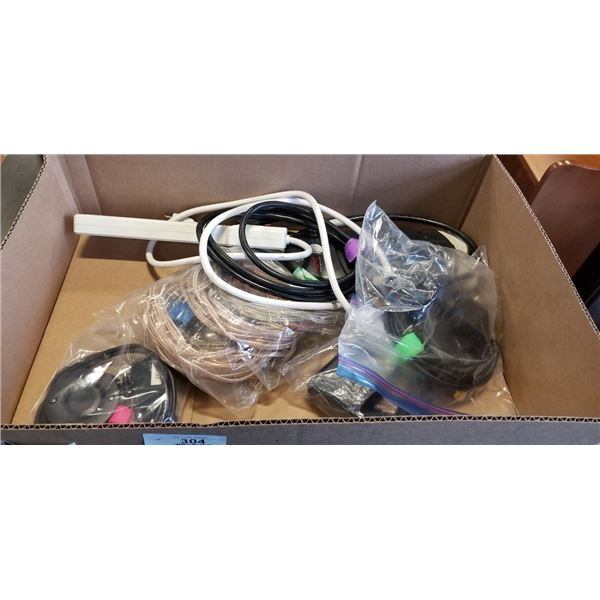 DLINK USB HUB, USB CHARGING ADAPTER, SPEAKER WIRE, POWER BARS AND MORE