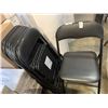 Image 2 : LOT OF 8 BLACK FOLDING CHAIRS