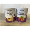 Image 1 : AUGASON FARMS FREEZE DRIED SLICED STRAWBERRIES AND SWEETENED BANANA CHIPS