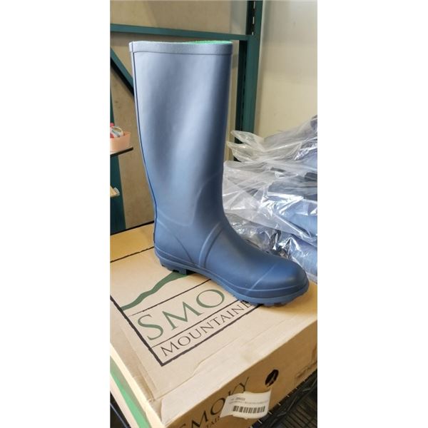 NEW SMOKY MOUNTAIN RUBBER BOOTS, BLUE, SIZE 10