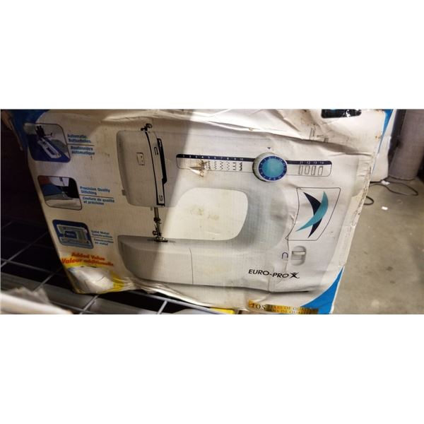 EURO PRO X SEWING MACHINE WITH BOX OF PIN HOLDS