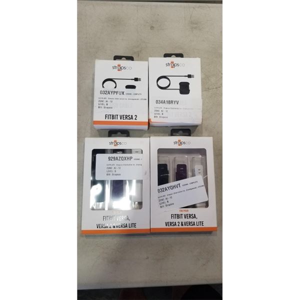 2 FITBIT VERSA CHARGERS AND 2 3-PACKS OF FITRBIT VERSA, VERSA 2 AND VERSA LITE BANDS