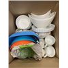 Image 2 : BOX OF NEW KITCHEN BOWLS, PLATES AND CUPS