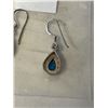 Image 2 : PAIR OF STERLING SILVER WITH OPAL STONES EARRINGS MARKED 925