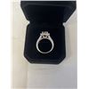 Image 2 : VINTAGE STERLING SILVER WITH WHITE STONES RING, MARKED INITIAL AND 925 SIZE 6.5