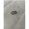 Image 1 : PAIR OF 925 STERLING SILVER WITH CZ STONES STUD EARRINGS, MARKED 925, ONE IS MISSING TINY STONE
