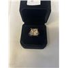 Image 1 : STERLING SILVER WITH TOPAZ QUARTZ STONE RING MARKED 925 SIZE 8
