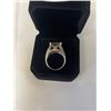 Image 2 : STERLING SILVER WITH TOPAZ QUARTZ STONE RING MARKED 925 SIZE 8
