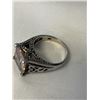 Image 3 : STERLING SILVER WITH TOPAZ QUARTZ STONE RING MARKED 925 SIZE 8