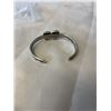 Image 2 : NATIVE AMERICAN STERLING SILVER WITH BLUE TURQUOISE STONES OPEN CUFF BANGLE